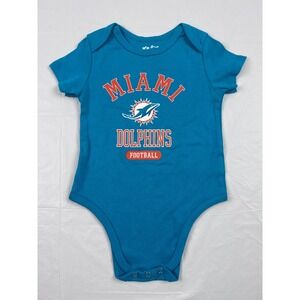 NFL Ultra Game Miami Dolphins Baby Bodysuit Blue 24M Romper Kids